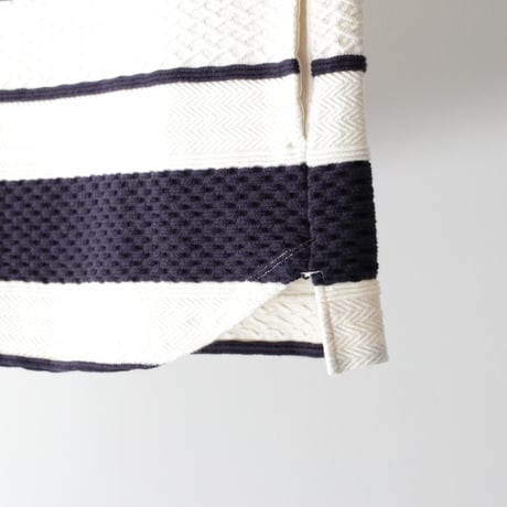 Curly&co CURLY/カーリー CABLE JACQUARD VEST -border- / 241-200212BD / ケーブルジャガード ベスト
