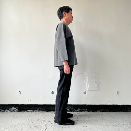 OLD PARK W POCKET FLARE JEANS - BLACK - sizeL / OP-432 / OLDPARK オールドパーク Wポケット フレアー ジーンズ  ブラック Lサイズ
