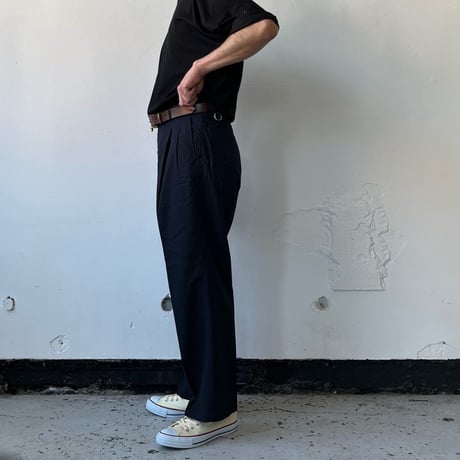FARAH Two Tuck Side Adjustable Pants / FR401-M4004 / ファーラー 2タック サイド アジャスタブルパンツ -強撚コットン