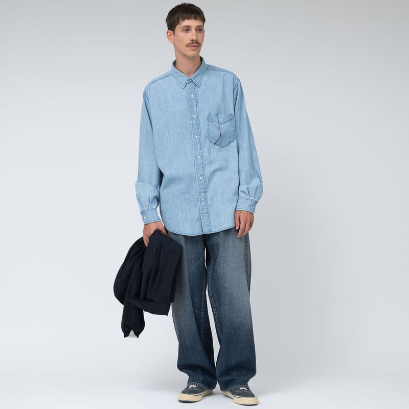 ナナナナサーカ　デニムトップス nanamica / ナナミカ Regular Collar Light Denim Shir