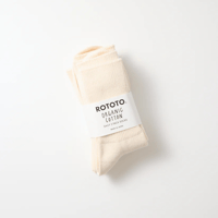 ROTOTO ORGANIC DAILY 3 PACK RIBBED CREW SOCKS / R1427-222 / ロトト オーガニック　3足パック クルーソックス