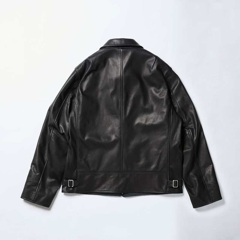 old leather blouson black 短丈 本革 黒 M