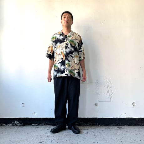 GOLD(ゴールド)   ALOHA SHIRT “KING OF THE SKY” / GL39545 /ゴールド レーヨン壁縮緬（かべちりめん）アロハシャツ