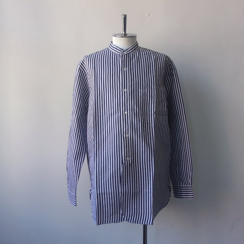 AVontade Banded Collar Shirts -CottonLinen Cham