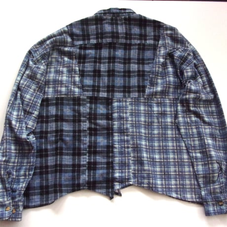 OLD PARK HALF-BUTTON SHIRT FLANNNEL - sizeFREE / OP-544 / OLDPARK オールドパーク ハーフボタン シャツ フランネル