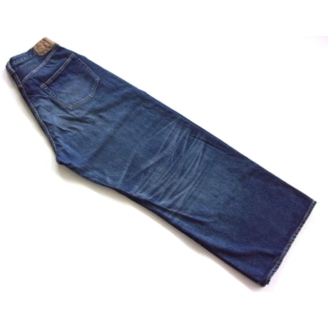 GOLD / GL42622H / RECYCLED WASTE SUVIN COTTON YARN 11.5oz. DENIM 5POCKET BAGGY PANTS VINTAGE WASHED