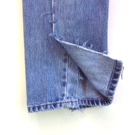 OLD PARK OVERLAY JEANS- BLUE - sizeL / OP-517 / OLDPARK オールドパーク オーバーレイジーンズ　デニム ブルー Lサイズ