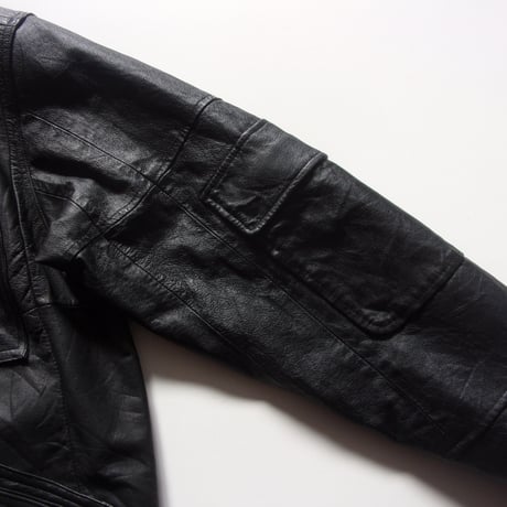 OLD PARK ZIP UP WORK JACKET-LEATHER- sizeL / OP-516 / OLDPARK オールドパーク レザー ワークジャケット