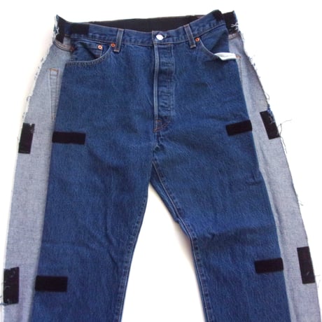 OLD PARK ADAPT JEANS- BLUE - sizeL / OP-512 / OLDPARK オールドパーク アダプト ジーンズ　デニム ブルー Lサイズ