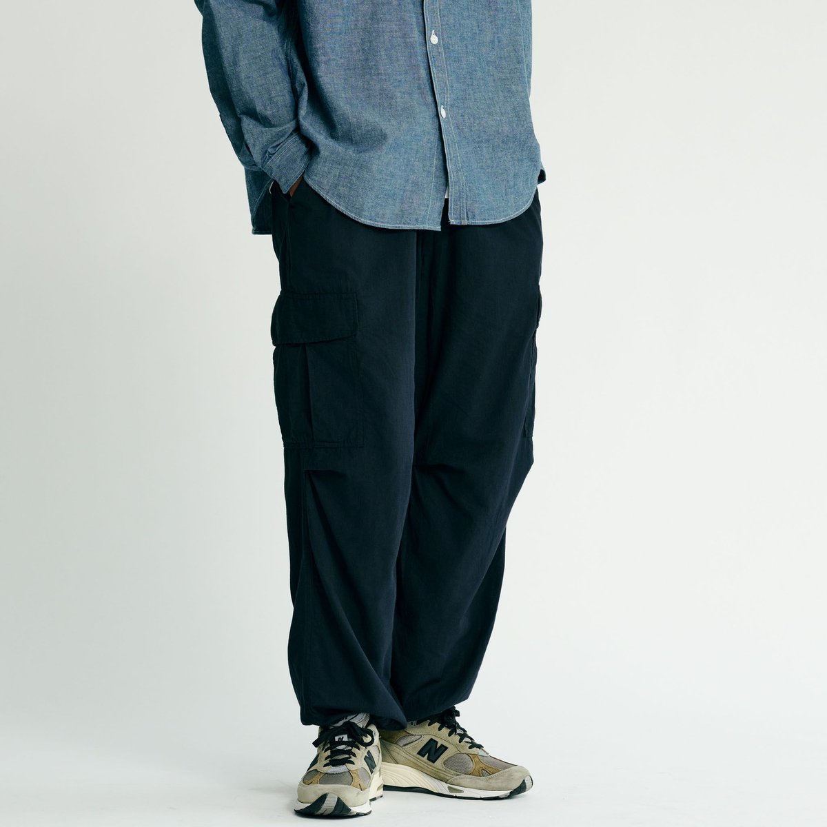 GOLD(ゴールド) VAT DYE CHAMBRAY EASY CARGO PANTS /