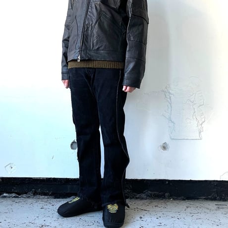 OLD PARK ADAPT JEANS- BLACK - sizeL / OP-512 / OLDPARK オールドパーク アダプト ジーンズ　デニム ブラック Lサイズ