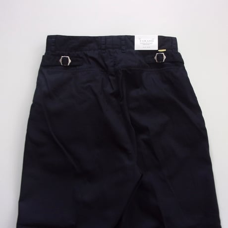 FARAH Two Tuck Side Adjustable Pants / FR401-M4004 / ファーラー 2タック サイド アジャスタブルパンツ -強撚コットン