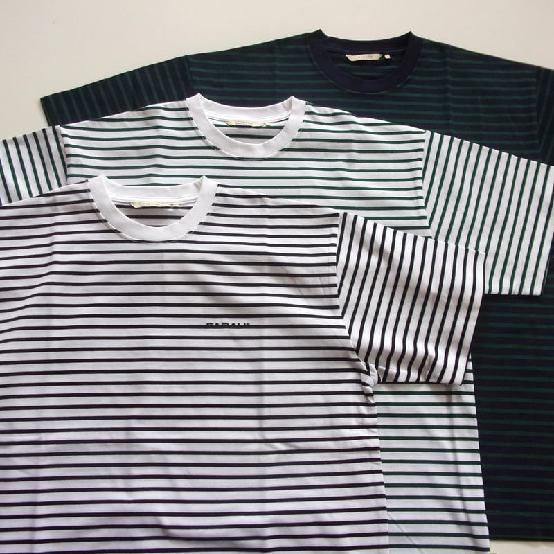 ポ*ん様 FARAH&WAKE【Striped S/S T-shirt】 L ネ FARAH / ファーラー Striped T-shirt / FR0401-M3001 /