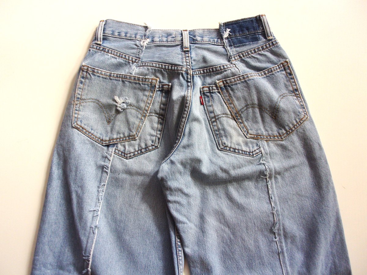 OLD PARK BAGGY JEANS - BLUE - sizeM / OP-426 /