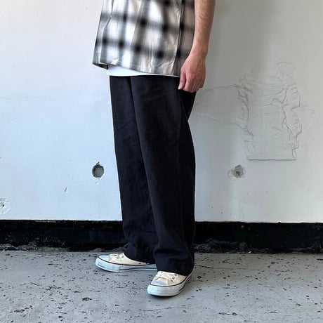 AVontade H.B. Drawstring Easy Trousers - Linen/Cotton Heringbone- VTD-0513-PT-アボンタージ   【2026SS】
