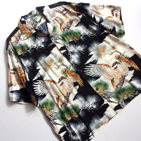 GOLD(ゴールド)   ALOHA SHIRT “KING OF THE SKY” / GL39545 /ゴールド レーヨン壁縮緬（かべちりめん）アロハシャツ
