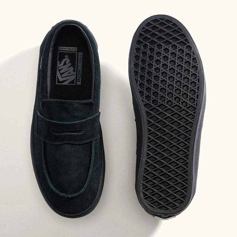 Vans Skate Loafer - Suede - Black/Black - バンズ ス