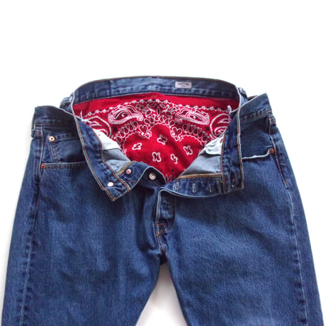 OLD PARK OFFSET JEANS - BLUE - sizeM / OP-511 / OLDPARK オールドパーク オフセットジーンズ ブルー Mサイズ
