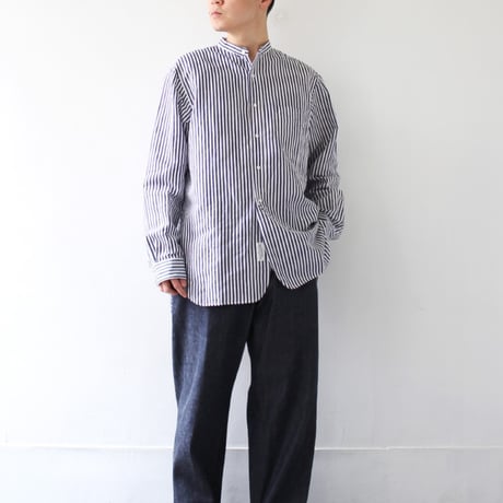 AVontade Banded Collar Shirts -CottonLinen Chambray- VTD-0361-SH - バンドカラー コットンリネン