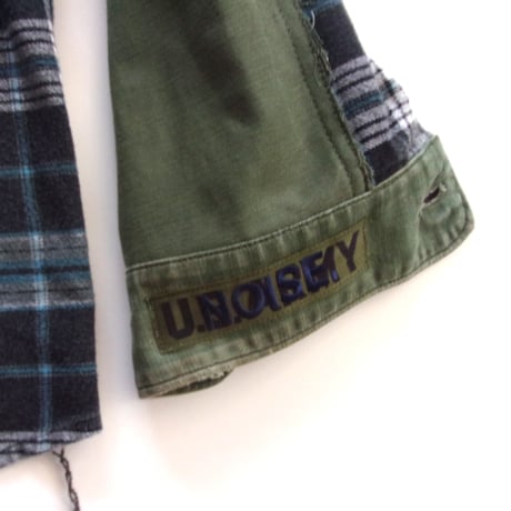 OLDPARK BAGGY SHIRT FLANNEL/MILITARY / OP-549 / OLDPARK オールドパーク バギーシャツ フランネル/ミリタリー