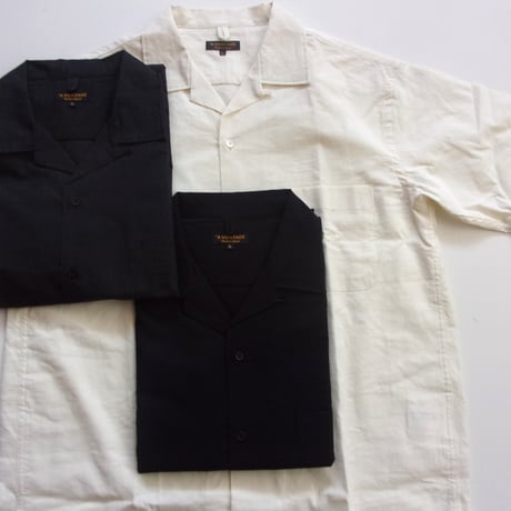 AVontade Open Collar Shirts S/S - Cotton/Linen Chambray- VTD-0383-SH- コットンリネン オープンカラー【2025SS新色】