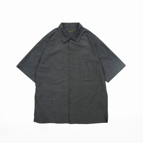 AVontade Open Collar Shirts S/S - Cotton/Linen Chambray- VTD-0383-SH- コットンリネン オープンカラー【2025SS新色】