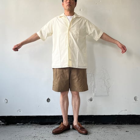 AVontade Open Collar Shirts S/S - Cotton/Linen Chambray- VTD-0383-SH- コットンリネン オープンカラー【2025SS新色】