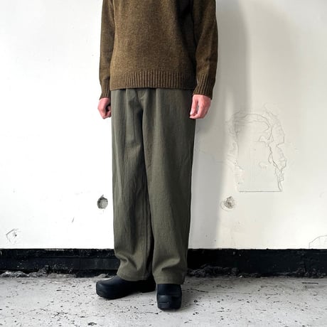 Charpentier de Vaisseau | Wool/Cotton Drawstring Pants｜シャルパンティエ・ドゥ・ヴェッソ コットンウール ワイドパンツ | Barba