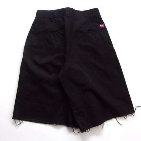 OLD PARK BAGGY WORK SHORTS - BLACK -XS (Ladies) / OPRK-09 / オールド パーク バギー ワークショーツ - ブラック-レディース