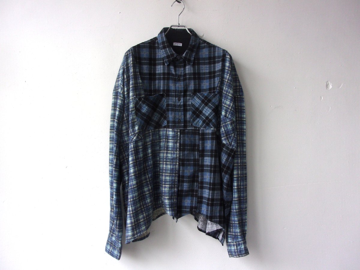OLD PARK HALF-BUTTON SHIRT FLANNNEL - sizeFREE