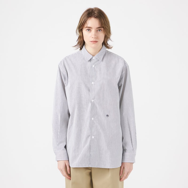 nanamica Regular Collar Stripe Wind Shirt / SUG