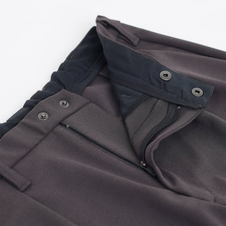 CURLY&co(カーリー) KNIT GEORGETTE 2TUCK PANTS / ニット ジョーゼット 2タック パンツ