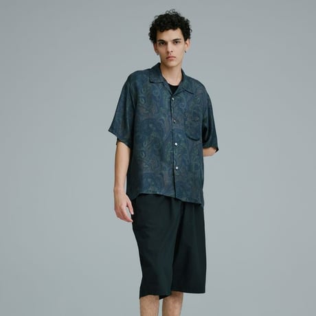 GOLD/ゴールド GL39651   PAISLEY PATTERN SILK TWILL S/S OPEN SHIRT　【2026SS新型】