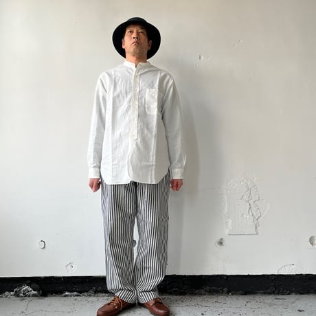 AVontade Banded Collar Shirts -CottonLinen Chambray- VTD-0361-SH - バンドカラー コットンリネン