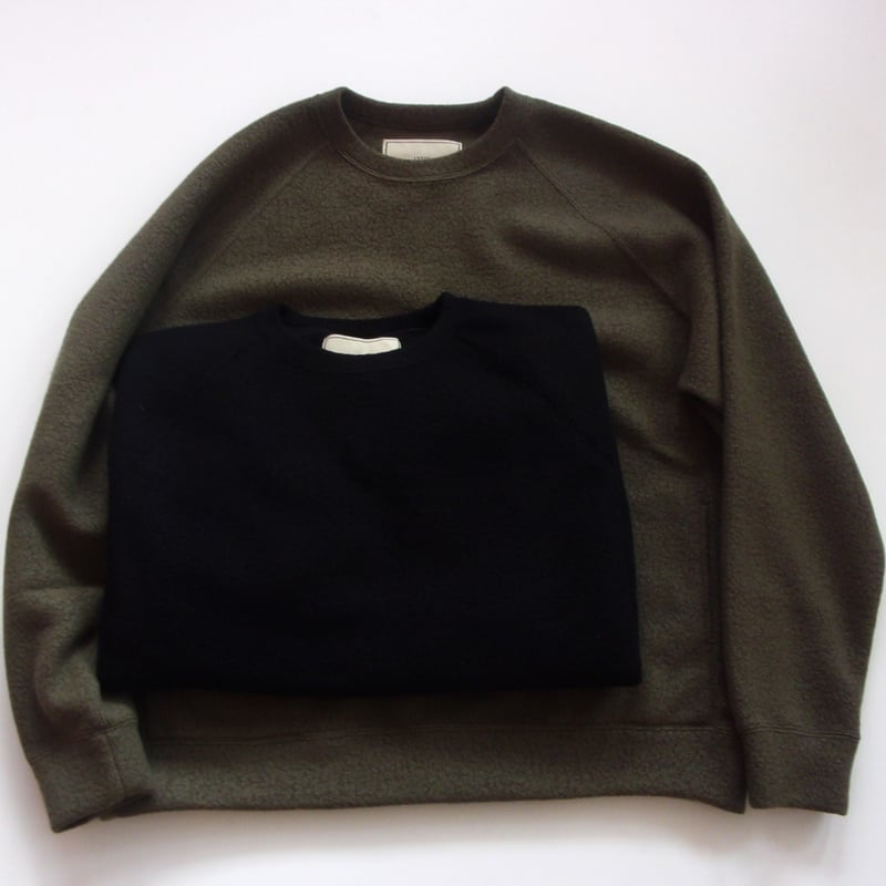 GOLD / ゴールド WOOL SUPER 140's FLEECE RAGLAN CREW...