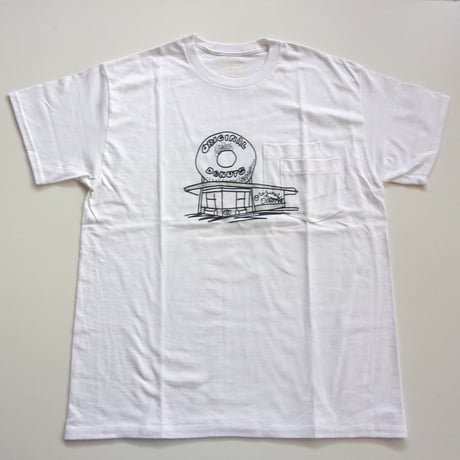 ORIGINAL Charcoal（オリジナル チャコール）OC WP Donuts Print T / ダブルポケット ドーナツ店プリントTシャツ