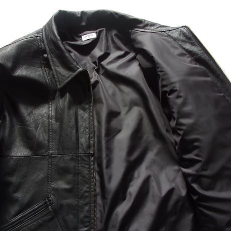 OLD PARK ZIP UP WORK JACKET-LEATHER- sizeL / OP-516 / OLDPARK オールドパーク レザー ワークジャケット