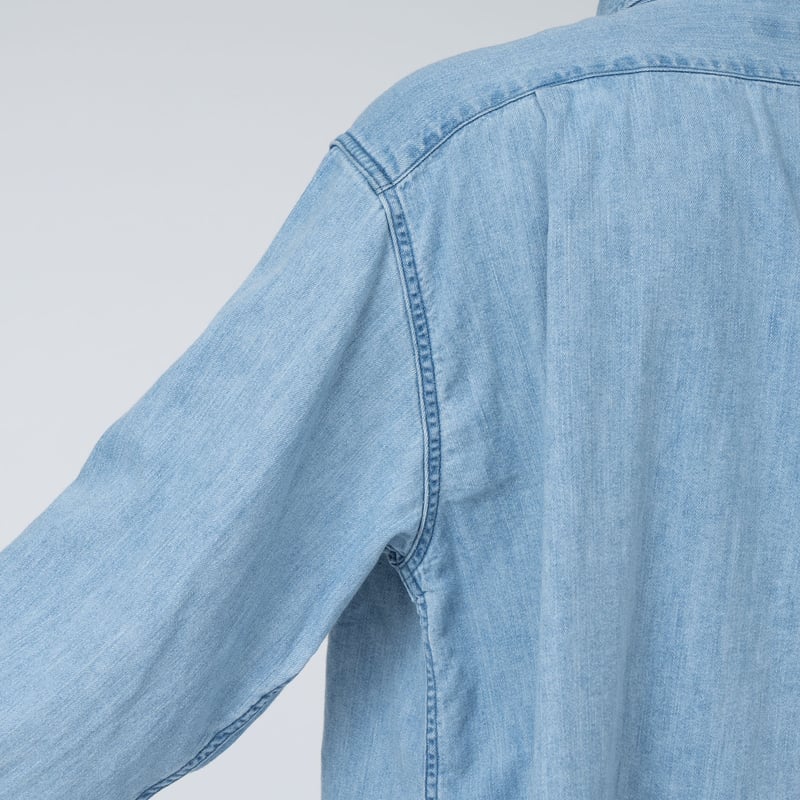 nanamica ライトブルーデニムシャツ　L nanamica / Regular Collar Light Denim Shirt