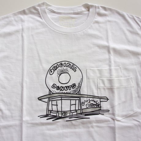 ORIGINAL Charcoal（オリジナル チャコール）OC WP Donuts Print T / ダブルポケット ドーナツ店プリントTシャツ