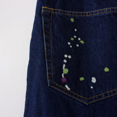 Niche./ニッチ　＃Paint EMB Jeans / igap-31 / ニッチ　ペイント刺繍　ジーンズ