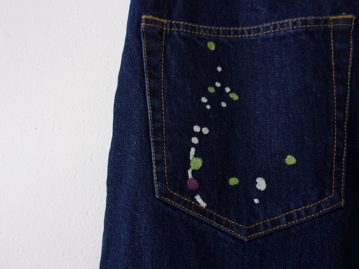 niche. ニッチ ペイント刺繍 デニムパンツ L - パンツ