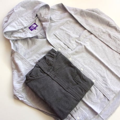 THE NORTH FACE Purple Label Flannel Mountain Hooded Shirt / N25FG048 / パープル ネルフーデッドシャツ【2025FW】