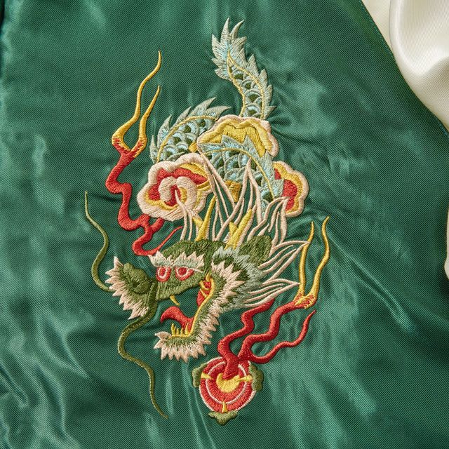 GOLD WOOL MELTON×ACETATE SOUVENIR JACKET 