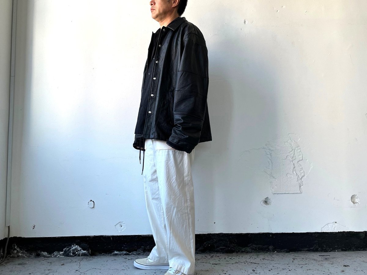 着用サイズ感!! OLDPARK COACH JACKET-LEATHER- sizeL /