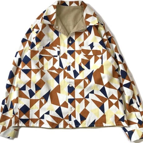 its inconspicuous presence Niche (ニッチ) Reversible Patterned Shirts Jacket / F20-igas-09