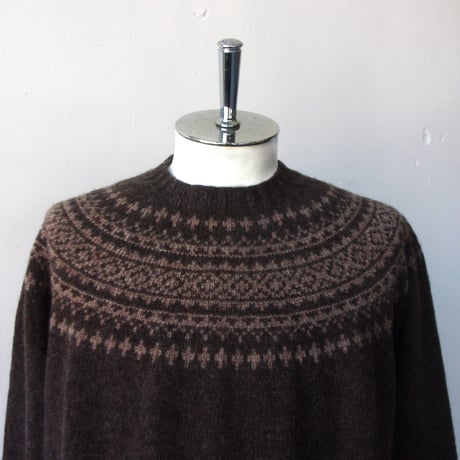 NOR'EASTERLY ノアイースタリー/ L/S CREW 2TONE / 2トーンノルディックセーター