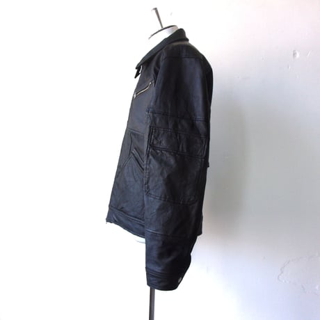 OLD PARK ZIP UP WORK JACKET-LEATHER- sizeL / OP-516 / OLDPARK オールドパーク レザー ワークジャケット