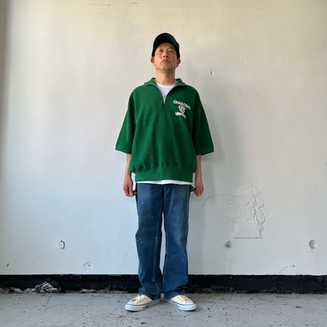 Americana（アメリカーナ)×ORIGINAL Charcoal（オリジナル チャコール）H/Zip S/S / 24-02-1-051 /ジップポロ 【2024SS】