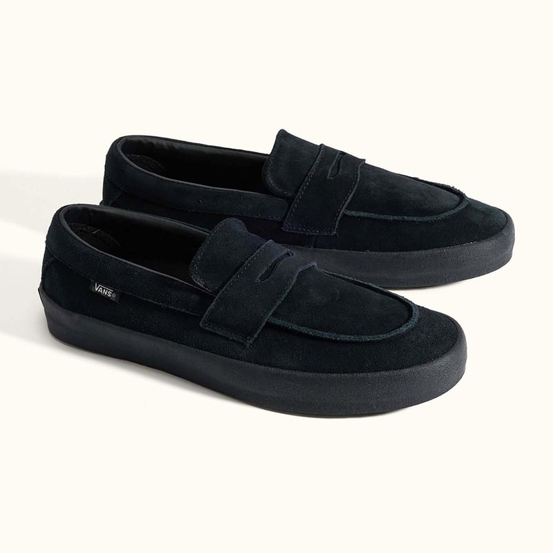 Vans Skate Loafer - Suede - Black/Black - バンズ ス