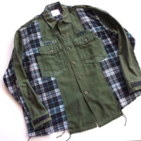 OLDPARK BAGGY SHIRT FLANNEL/MILITARY / OP-549 / OLDPARK オールドパーク バギーシャツ フランネル/ミリタリー